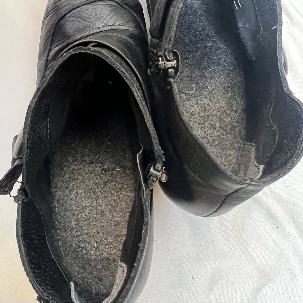Rieker Black Leather Lightweight Antistress Ankle Bootie sz 41/9.5 - Picture 5 of 10